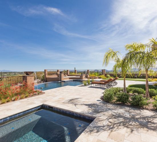 Landscaped Backyard pool Image